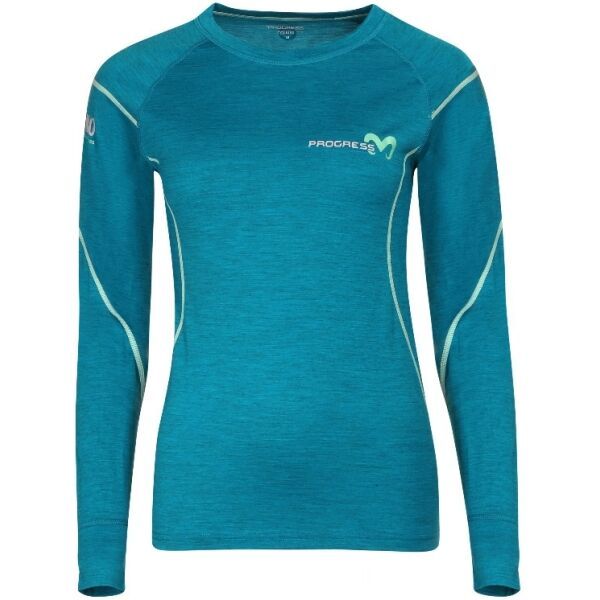 PROGRESS PROGRESS MERINO LS Ženska funkcionalna merino majica, plava, veličina