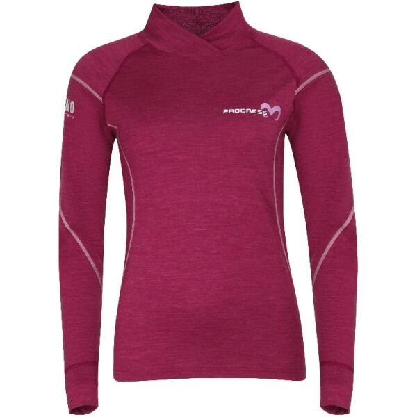 PROGRESS PROGRESS MERINO ZN Ženska funkcionalna merino dolčevita, boja vina, veličina