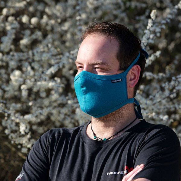 PROGRESS PROGRESS ROUŠKA TVAROVANÁ Oblikovana maska, tirkiz, veličina