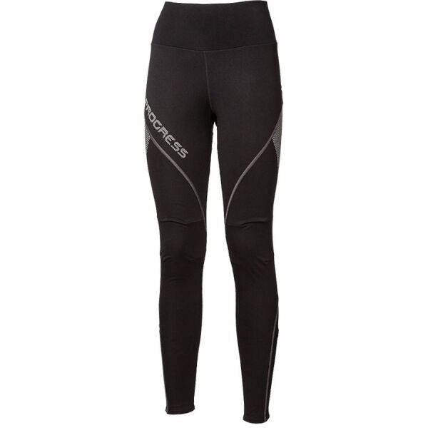 PROGRESS PROGRESS SNOWCAT Ženske zimske elastične hlače, crna, veličina