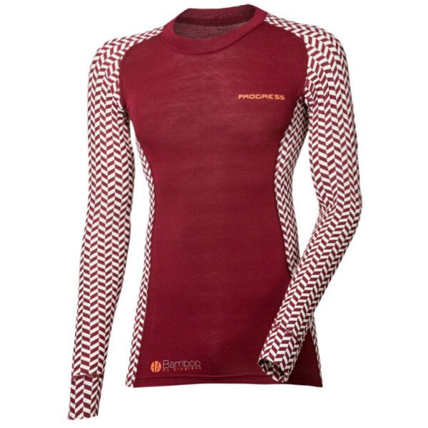 PROGRESS PROGRESS SS BAMBOO LS-L Ženska majica dugih rukava od bambusa, boja vina, veličina