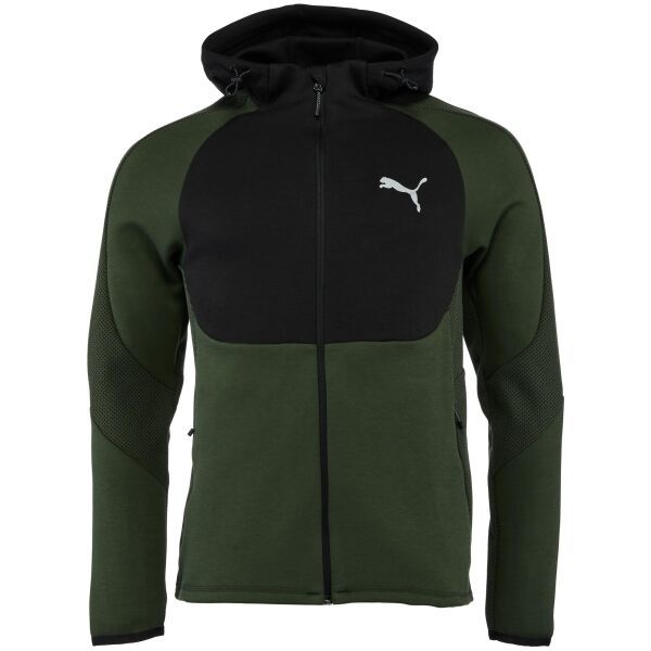 Puma Puma EVOSTRIPE FULL ZIP HOODIE Muška dukserica, tamno zelena, veličina