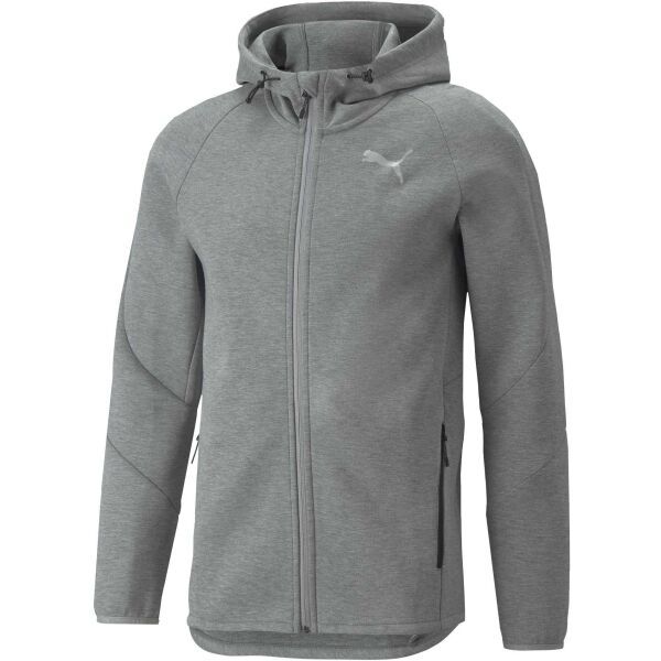 Puma Puma EVOSTRIPE FULL-ZIP HOODIE Muška sportska majica dugih rukava, siva, veličina