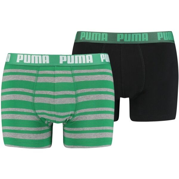 Puma Puma HERITAGE STRIPE BOXER 2P Muške bokserice, zelena, veličina