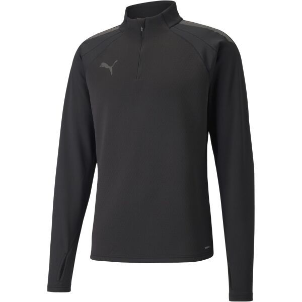 Puma Puma INDIVIDUALLIGA WARM 1 4 ZIP TOP Muška majica dugih rukava, crna, veličina