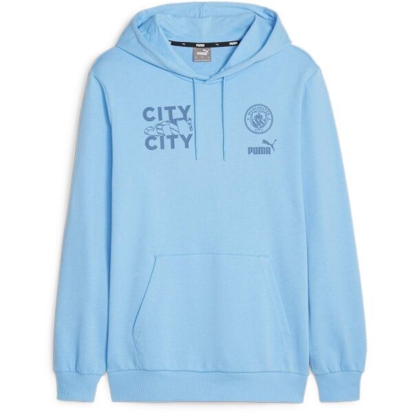 Puma Puma MCFC FTBLCORE GRAPHIC HOODY Muška majica s kapuljačom, svjetlo plava, veličina