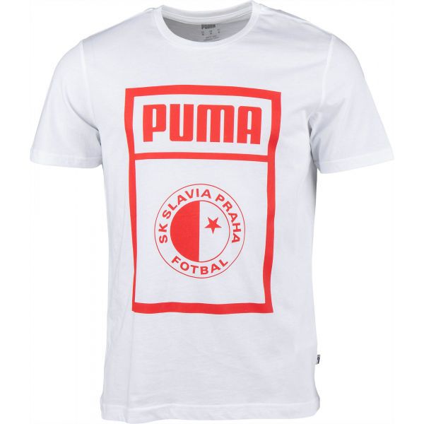 Puma Puma SLAVIA PRAGUE GRAPHIC TEE Muška majica kratkih rukava, bijela, veličina