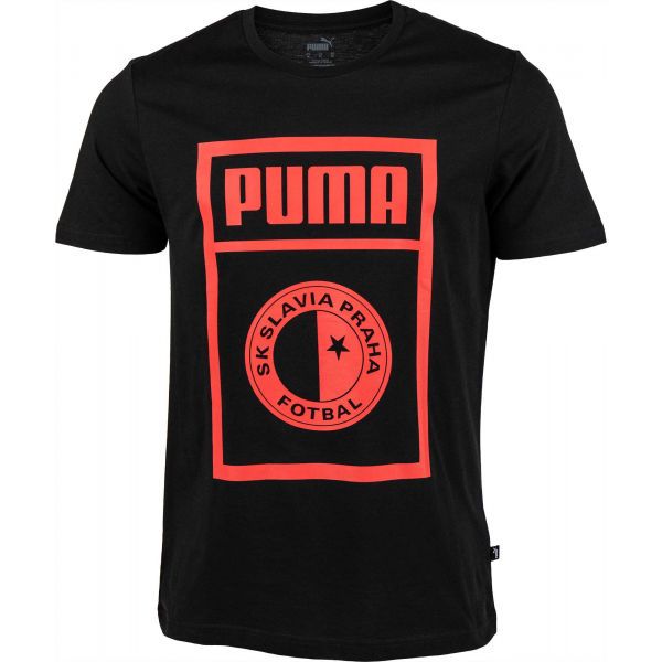 Puma Puma SLAVIA PRAGUE GRAPHIC TEE Muška majica kratkih rukava, crna, veličina