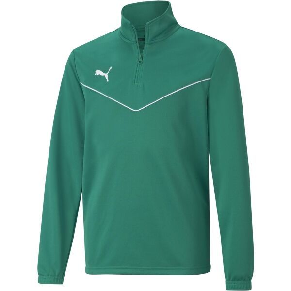 Puma Puma TEAMRISE 1 4 ZIP TOP JR Dječačka dukserica, zelena, veličina