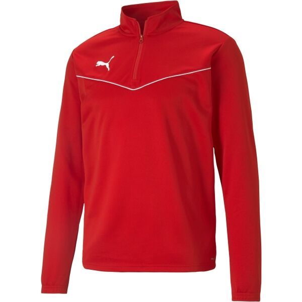 Puma Puma TEAMRISE 1 4 ZIP TOP Muška majica s patentnim zatvaračem, crvena, veličina
