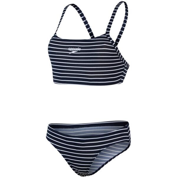 Speedo Speedo ENDURANCE+ PRINTED THINSTRAP 2C Ženski dvodijelni kupaći kostim, tamno plava, veličina