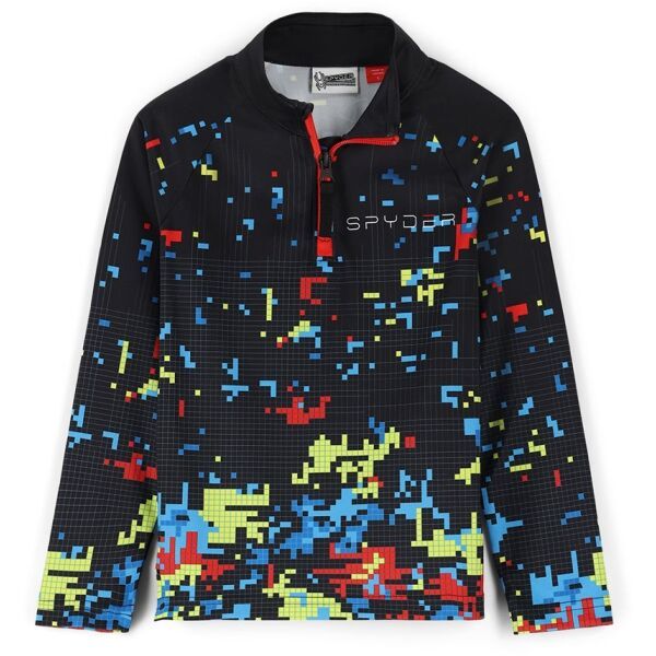 Spyder Spyder DIGITAL  STRETCH Skijaška majica za dječake, crna, veličina