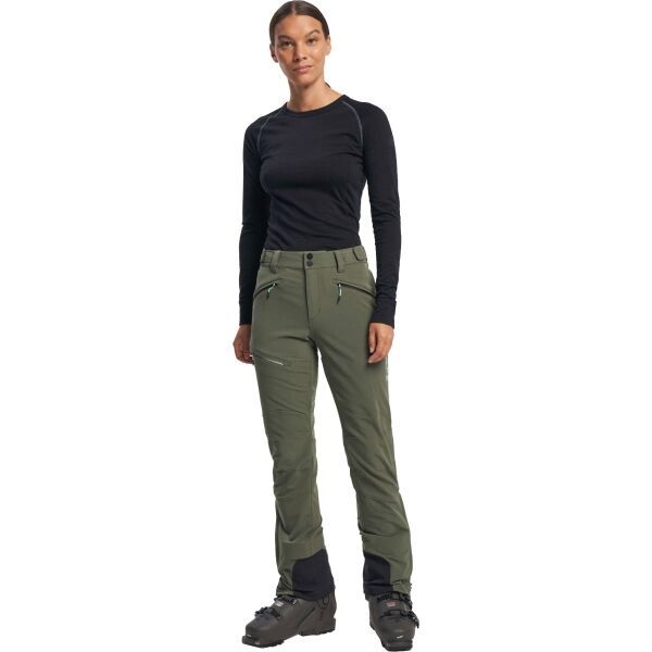 TENSON TENSON TOUR SOFTSHELL W Ženske skijaške alpske hlače, khaki, veličina