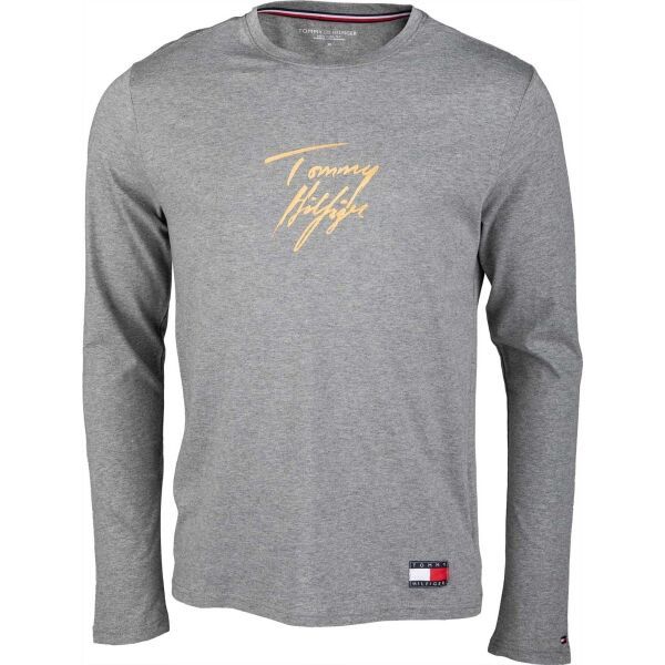 Tommy Hilfiger Tommy Hilfiger CN LS TEE LOGO Muška majica s dugim rukavima, siva, veličina