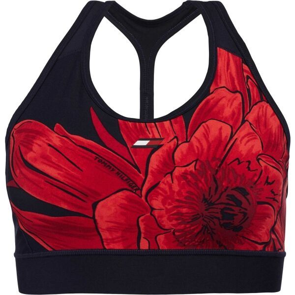 Tommy Hilfiger Tommy Hilfiger MID INTENSITY FLORAL AOP BRA Ženski sportski grudnjak, tamno plava, veličina