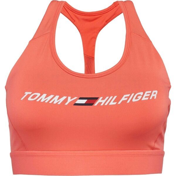 Tommy Hilfiger Tommy Hilfiger MID INTENSITY GRAPHIC RACER BRA Ženski sportski grudnjak, boja lososa, veličina