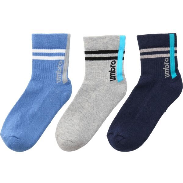 Umbro Umbro STRIPED SPORTS SOCKS JNR - 3 PACK Dječje čarape, tamno plava, veličina