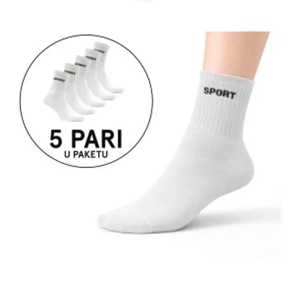 NW PAMUČNA SPORTSKA ČARAPA 5 PACK