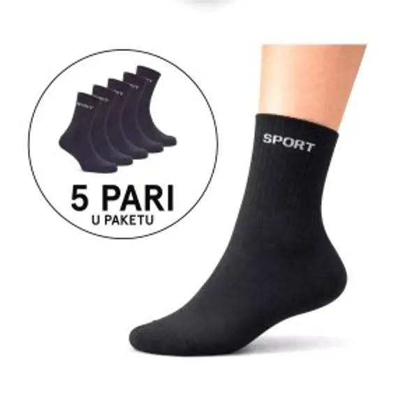 NW PAMUČNA SPORTSKA ČARAPA 5 PACK
