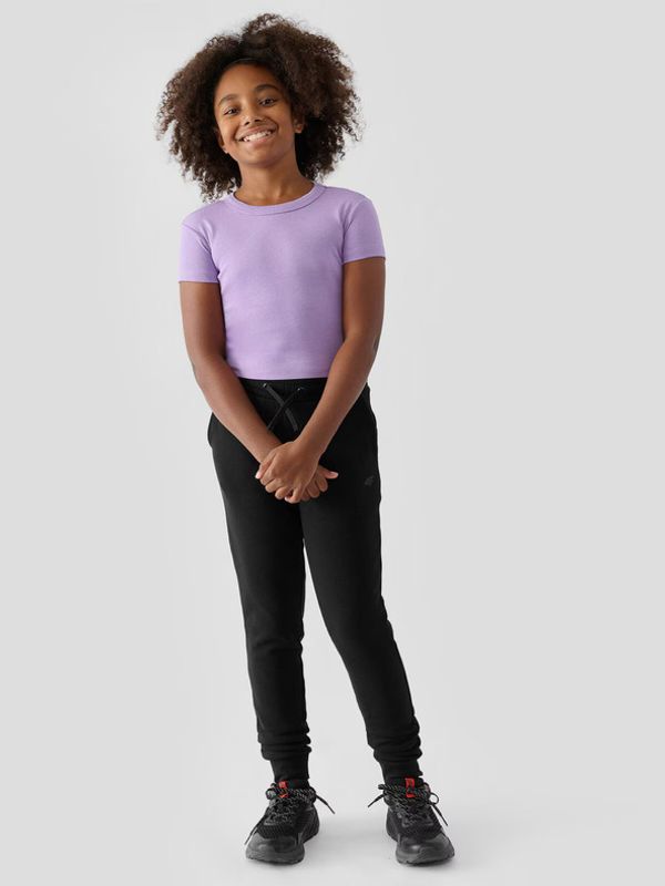 4F 4F Trenirka dječja donji dio crna