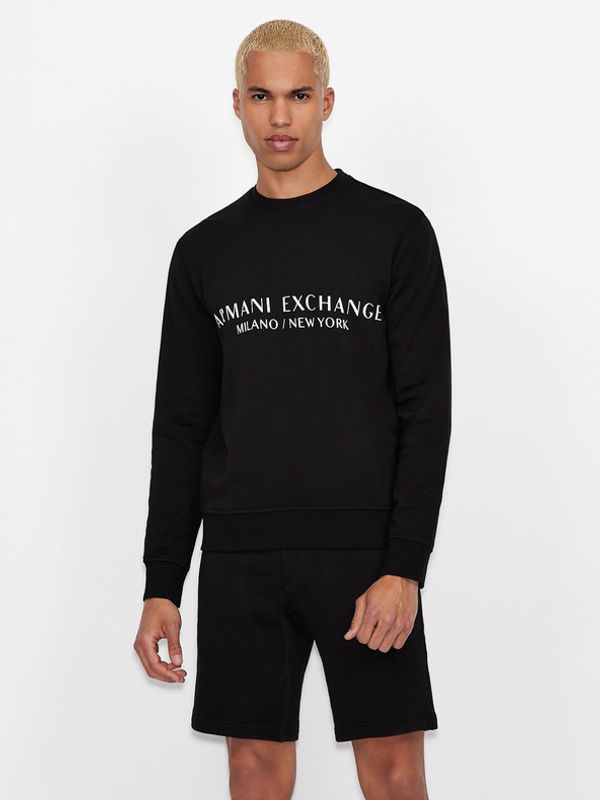 Armani Exchange Armani Exchange Majica dugih rukava crna