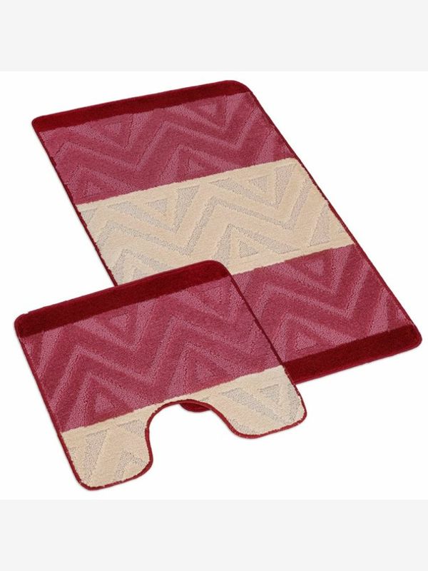 Bellatex Bellatex Set Prostirka za kupaonicu crvena