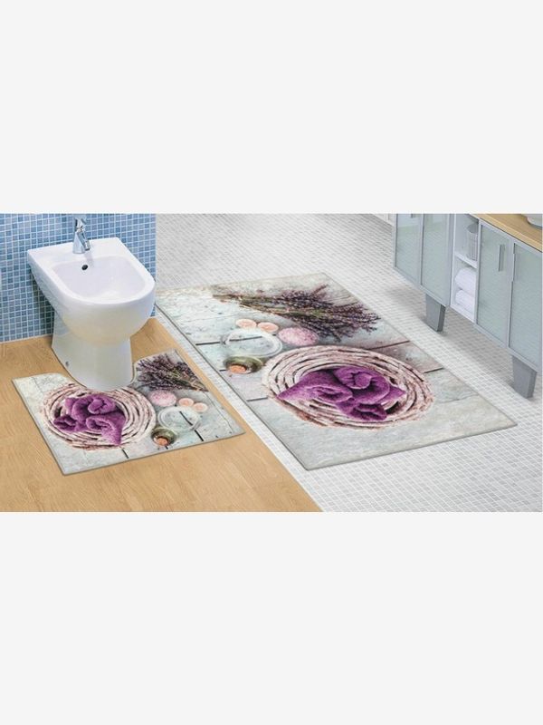 Bellatex Bellatex Set Prostirka za kupaonicu ljubičasta