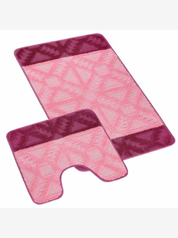 Bellatex Bellatex Set Prostirka za kupaonicu ružičasta