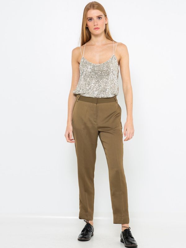 CAMAIEU CAMAIEU Hlače zelena