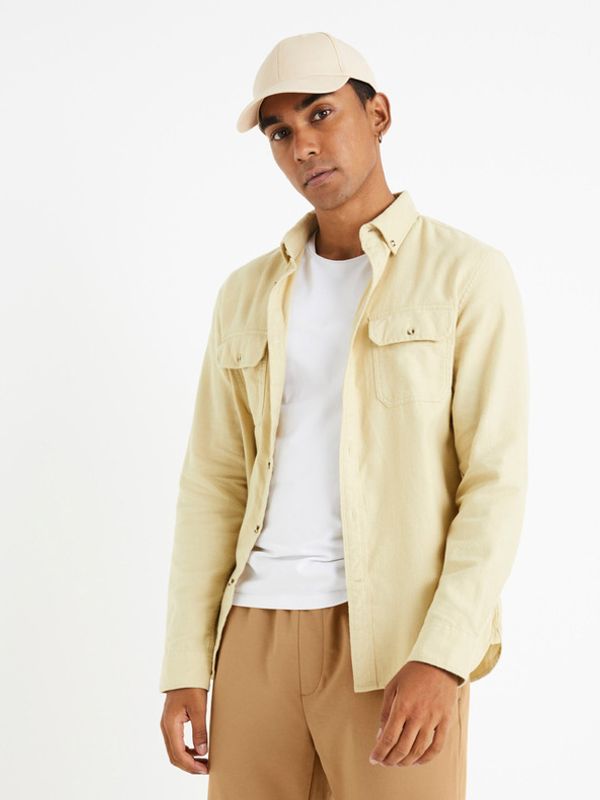 Celio Celio Caoflacko Košulja bež