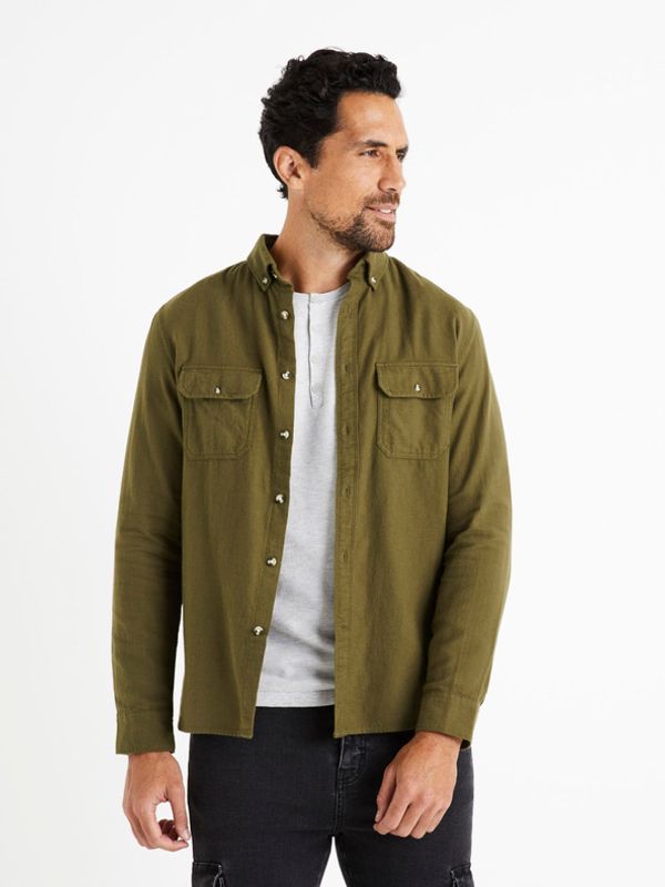 Celio Celio Caoflacko Košulja zelena