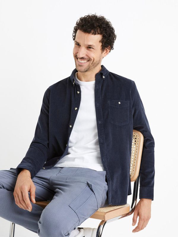 Celio Celio Carduroys Košulja plava