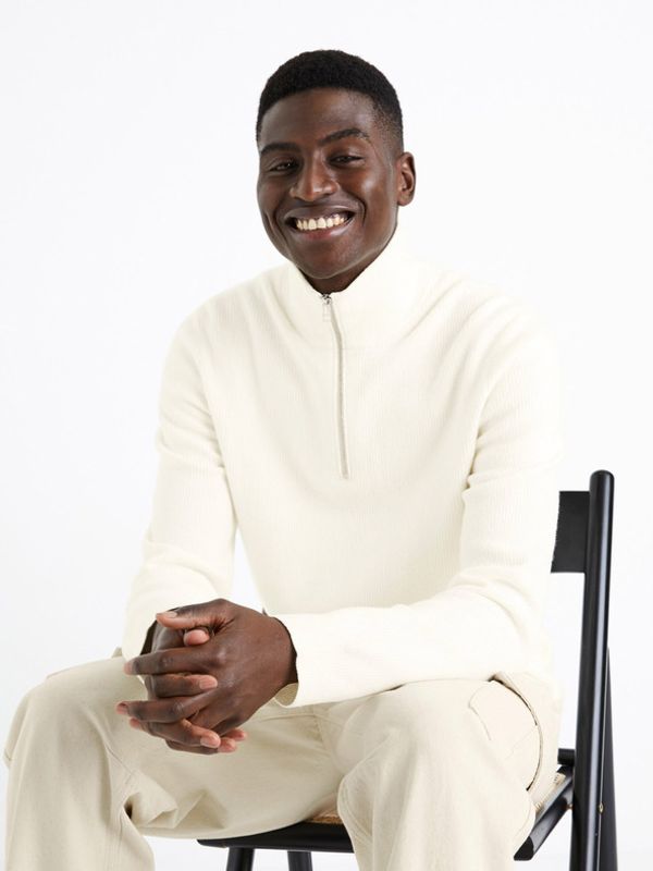 Celio Celio Cebubblek Džemper bijela