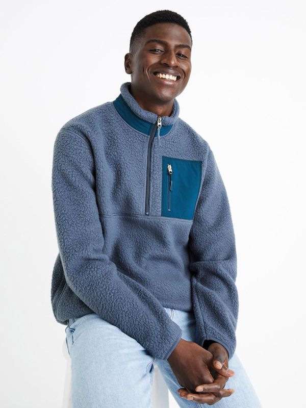 Celio Celio Cesheep Majica dugih rukava plava