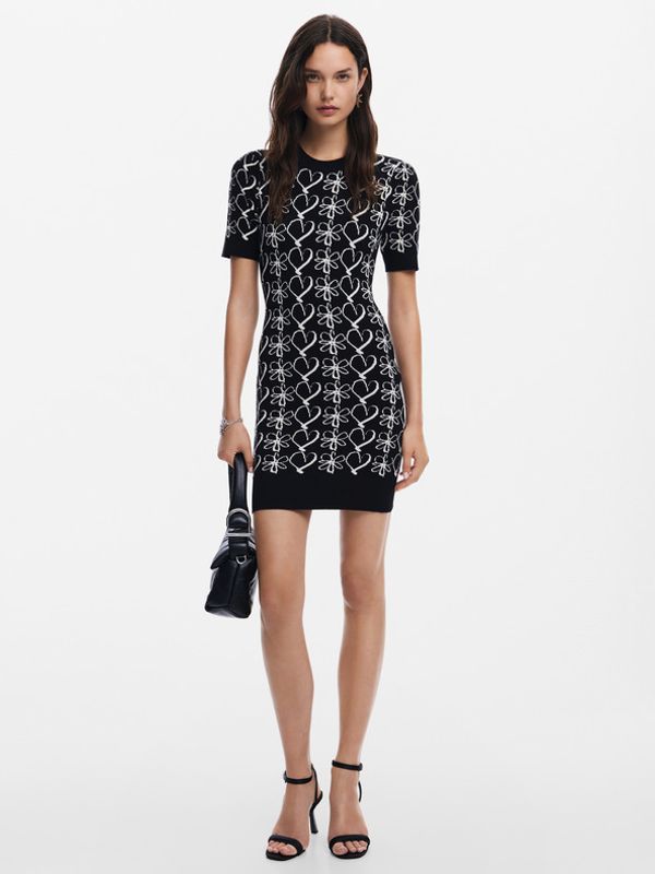 Desigual Desigual Coeurs Lacroix Haljina crna