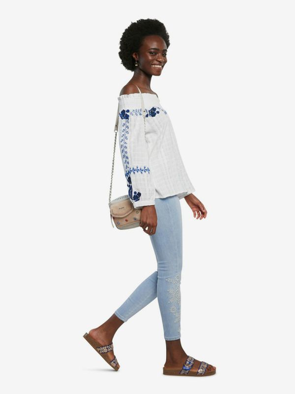 Desigual Desigual Denim Crown Hlače plava