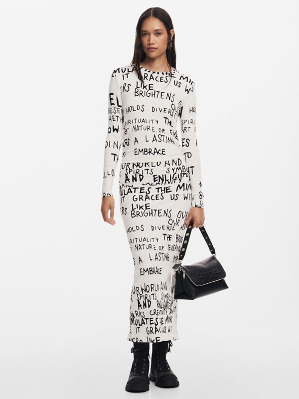 Desigual Desigual Hesian Haljina bijela