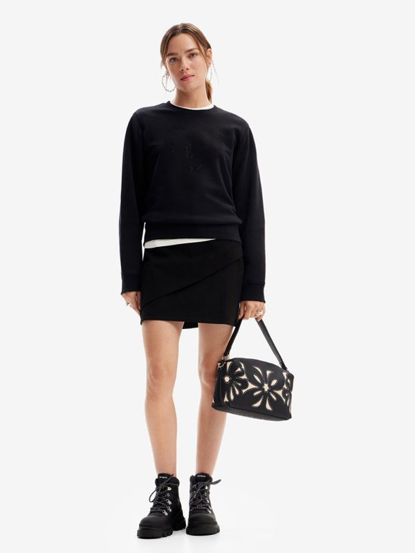 Desigual Desigual Strass Majica dugih rukava crna