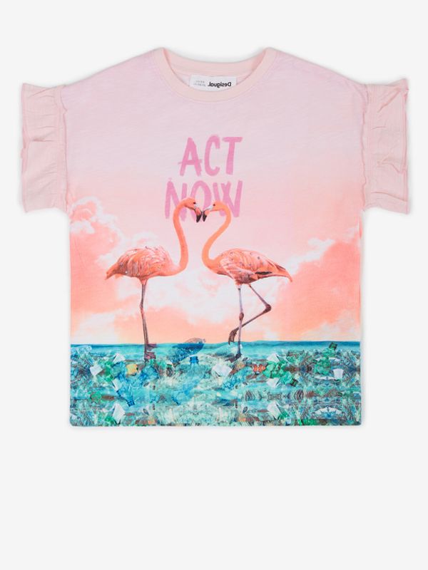 Desigual Desigual Velez Majica dječja ružičasta