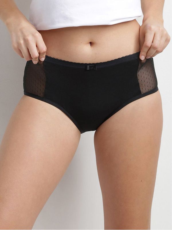 DIM DIM Menstrual Lace Boxer Gaćice crna