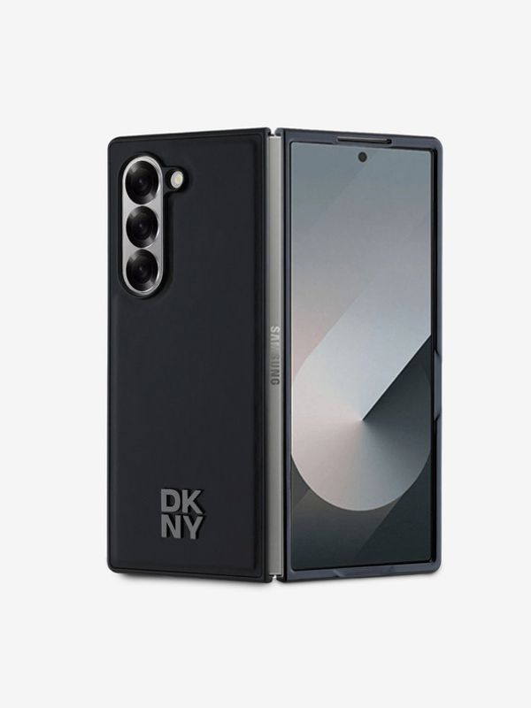 DKNY DKNY PU Leather Stack Logo MagSafe Samsung Galaxy Z Fold 6 Black Etui za telefon ljubičasta