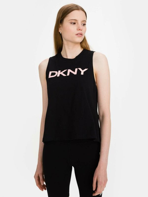 DKNY DKNY Sollip Logo Majica bez rukava crna