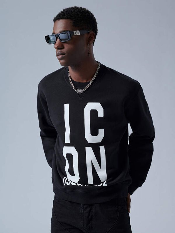 DSQUARED2 DSQUARED2 Majica dugih rukava crna