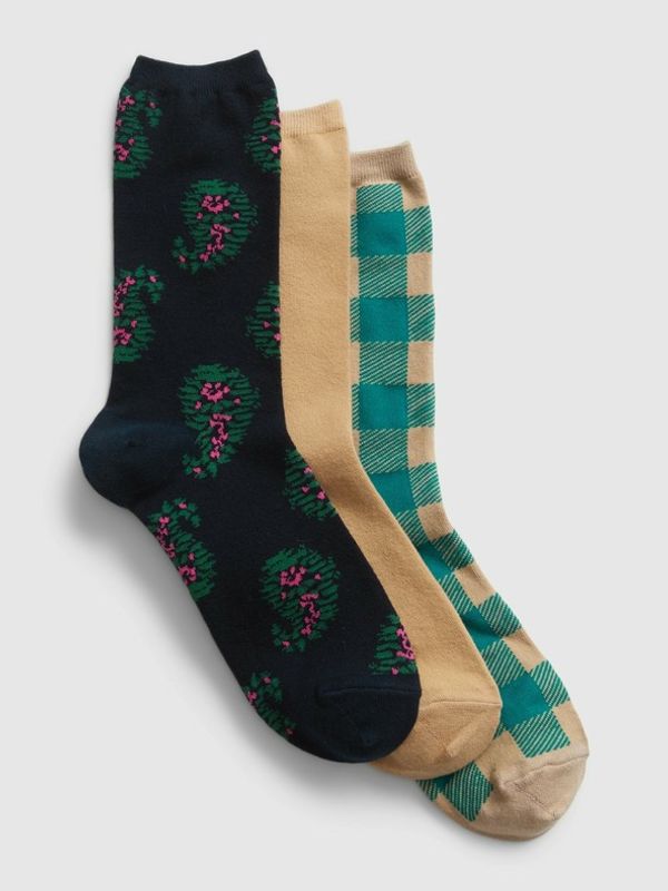 GAP GAP 3-pack Čarape zelena