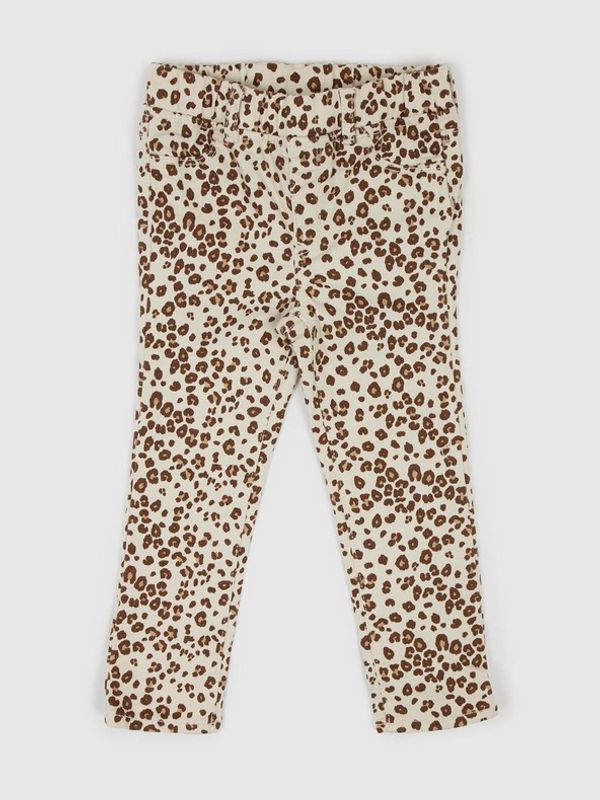 GAP GAP Leopard Hlače dječje bež
