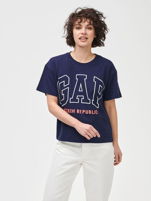 GAP GAP Logo Czeach Republic easy short sleeve tee Majica plava