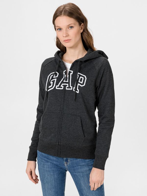 GAP GAP Logo Majica dugih rukava siva