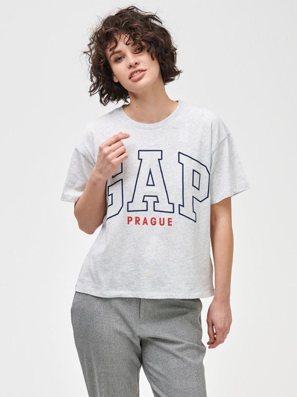 GAP GAP Logo Prague Majica siva