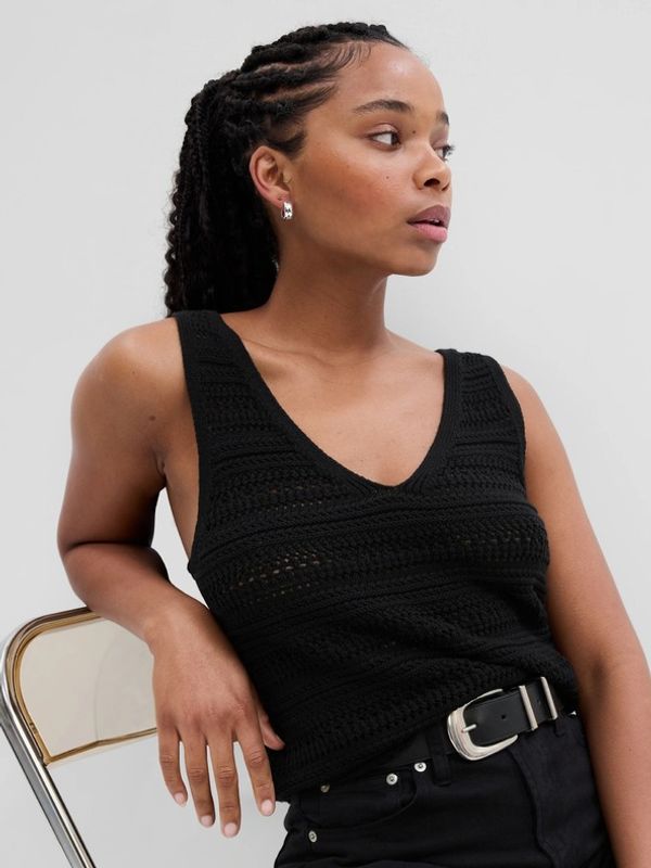 GAP GAP Majica bez rukava crna