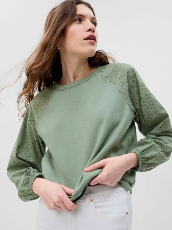 GAP GAP Majica dugih rukava zelena